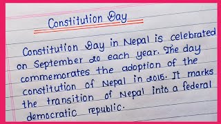 Essay on Constitution Day  Constitution Day essay  Handwriting  English writing  Eng Teach [upl. by Dorcas415]