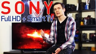 Обзор 40quot телевизора с Full HD и SmartTV  Sony KDL40W705CBR [upl. by Anawqahs]