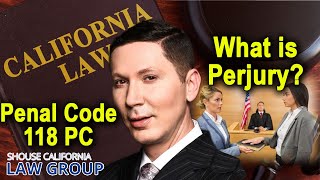 California Perjury Laws  Penal Code 118 [upl. by Nohpets598]