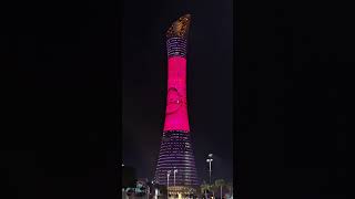 The Torch Doha Light Show  Doha  Qatar [upl. by Udela949]