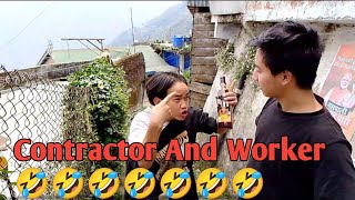 Contractor And Worker 🤣🤣New ComedyRising boys 😜🤣 [upl. by Ardnaeel]