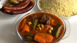 Mon couscous Royal recette simple royal couscous  الكسكس الملكي [upl. by Tonye195]