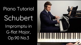 Schubert Impromptu in Gflat Major Op90 No3 D899 Tutorial [upl. by Resarf]