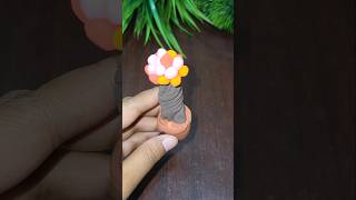 Clay Flower Vase diy art clayart diyflowers handmade claycraft artandcraft short rells [upl. by Ultima]