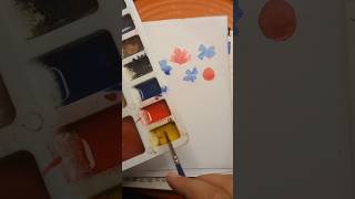 Paintwork art ideas flowerart watercolorpainting easyart pastlecolour miniartvlog leafart [upl. by Lumbye]