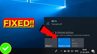 Cant turn off airplane mode in windows 10  2024 [upl. by Mehcanem]