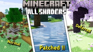 All working shaders in MCPE  Normal Vs Patched Vs Deferred Shaders  Ultra Realistic Shaders [upl. by Carlton]