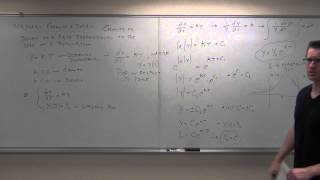 Calculus 2 Lecture 81 Solving First Order Differential Equations By Separation of Variables [upl. by Linda]