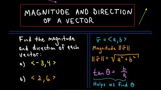 ❖ Magnitude and Direction of a Vector Example 1 ❖ [upl. by Vinay]