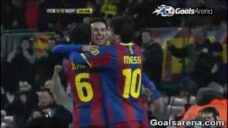 FC Barcelona vs Almeria 50  All Goals amp Full Match Highlights  26012011 [upl. by Ecinhoj]