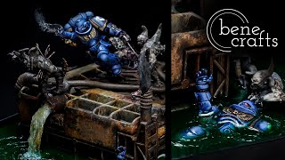 Making A Realistic Grimdark Warhammer 40k Diorama With Epoxy [upl. by Sixela]