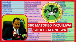 MATOKEO DALASA LA 72023  360 MATOKEO YAZUILIWA SHULE MBILI ZAFUNGIWA NA WENGINE WAPEWA ONYO [upl. by Hildegaard]