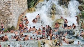 Cascate del Mulino in Saturnia hot springs in Tuscany [upl. by Laetitia206]