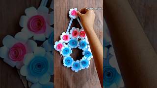 Paper flower wall hanging craft diy viralshorts shorts craft homedecor trending [upl. by Namzzaj]