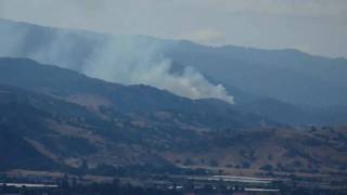 Wildfire in Almaden Quicksilver County Park [upl. by Roye341]