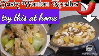 How to cook Shanghainese Noodlesdried noodles with wanton viral recipe chineserecipe [upl. by Ydnec373]