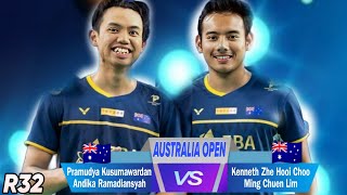 Pramudya KusumawardanaAndika Ramadiansyah vs Kenneth ZheMing Chuen Lim  R32 Australia Open 2024 [upl. by Landri820]