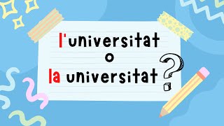 ❓ Luniversitat o la universitat Sapostrofa o no SOLUCIÓ i explicació [upl. by Lazaruk]