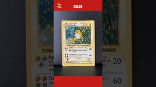 SHADOWLESS Raichu 14102 Base Set GoodExcellent Condition Pokémon Card Holo [upl. by Margret]