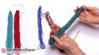 Quick Tip How to Restring a Hank of Seed Beads [upl. by Nayhr778]