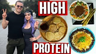 VEGAN BODYBUILDER FULL DAY OF EATING GLUTENFREE amp HIGH PROTEIN [upl. by Llerej]