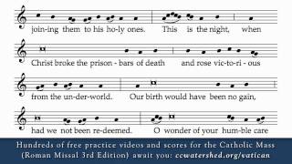 Easter Proclamation Exsultet  New Translation Roman Missal 3rd Edition Practice Recording [upl. by Munro353]