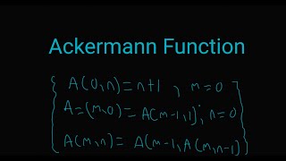 The Ackermann Function [upl. by Nichani]