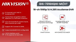 Unboxing DVR HIKVISION iDS7216HQHIM1XT Support HDTVI TwoWay Audio  Facial Recognition [upl. by Nedac]