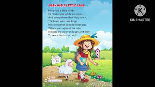 Mary Had A Little Lamb 🐑  Nursary English Rhyms  Kids [upl. by Nitsrek]