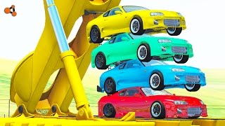 Beamng drive  Hydraulic Press Crushes Cars 2 [upl. by Rashidi]