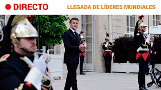 JJOO PARÍS 2024 MACRON recibe a LÍDERES MUNDIALES antes de la INAUGURACIÓN  RTVE Noticias [upl. by Tnomel]