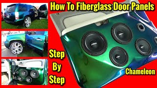 How To Fiberglass Custom Door Panels SPEAKER BOX Chameleon Flip Flop PRV AUDIO SPEAKERS Chevy Tahoe [upl. by Clara211]