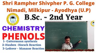 BSc2nd Year  CHEMISTRY  PHENOLS [upl. by Earle489]