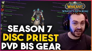 Wrath of The Lich King Season 7 WoW Classic  Discipline Priest BiS Gear Guide RACES amp FACTION [upl. by Ayarahs]