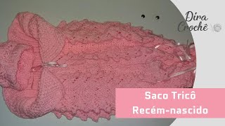 Saco de trico para recém nascido [upl. by Ardnnek]