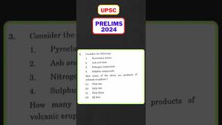 UPSC Prelims 2024 on Volcanic Eruption ProductsUPSC Pre 2024 on Geography upscprelims2024 [upl. by Anihpesoj]