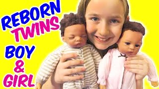 Reborn Twin Babies Doll Being Born or Unboxing [upl. by Andros]