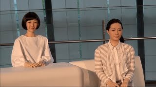 Kodomoroid and Otonaroid Professor Ishiguros new androids at Miraikan [upl. by Zeph]