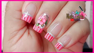 Modelo de uñas decoradas a mano  Uñas sencillas y fácil de hacer  Uñas decoradas para principiante [upl. by Benedict727]