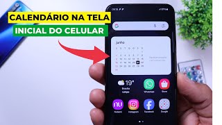 Como adicionar calendário na tela inicial do Celular [upl. by Annirok]