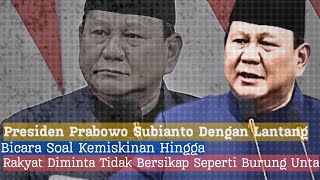 Pidato Presiden Prabowo Bicara Soal Kemiskinan [upl. by Eelhsa929]