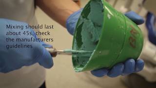 Mixing alginate  BDS1 OSCE Revision [upl. by Yatnwahs936]