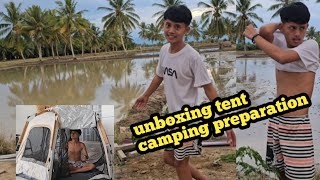 unboxing tent camping preparation [upl. by Ferretti]