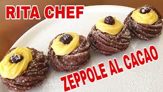 ZEPPOLE DI SAN GIUSEPPE AL CACAO⭐RITA CHEF  Per la festa del Papà [upl. by Lenno553]