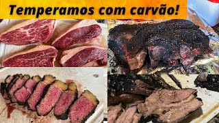 VLOG Domingo de Churrasco  Temperamos costela e maminha com carvão [upl. by Alexandr]