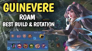 NEW UPDATE GUINEVERE ROAM BEST BUILD AND ROTATION  MLBB [upl. by Atinahc]