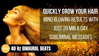 Grow Long Hair Fast Subliminal Messages Using 40 Hz Binaural Beats For Hair Regrowth [upl. by Pals856]