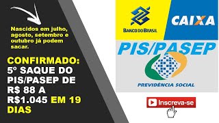 CONFIRMADO 5º SAQUE DO PISPASEP DE R 88 A R1045 EM 19 DIASVOCÊ TEM DIREITO DE SABER [upl. by Anairol]