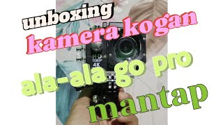 UNBOXING KAMERA ACTION AKSI KOGAN WIFI ULTRA HD 4K [upl. by Giacinta]