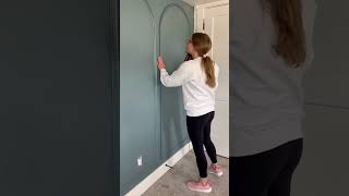 Arch Box Molding Accent Wall bedroom transform  transformation shorts homedecor viral Trending [upl. by Einahpit]